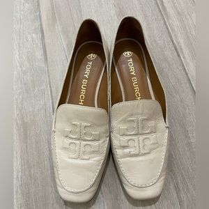 Tory burch loafers ivory size 8